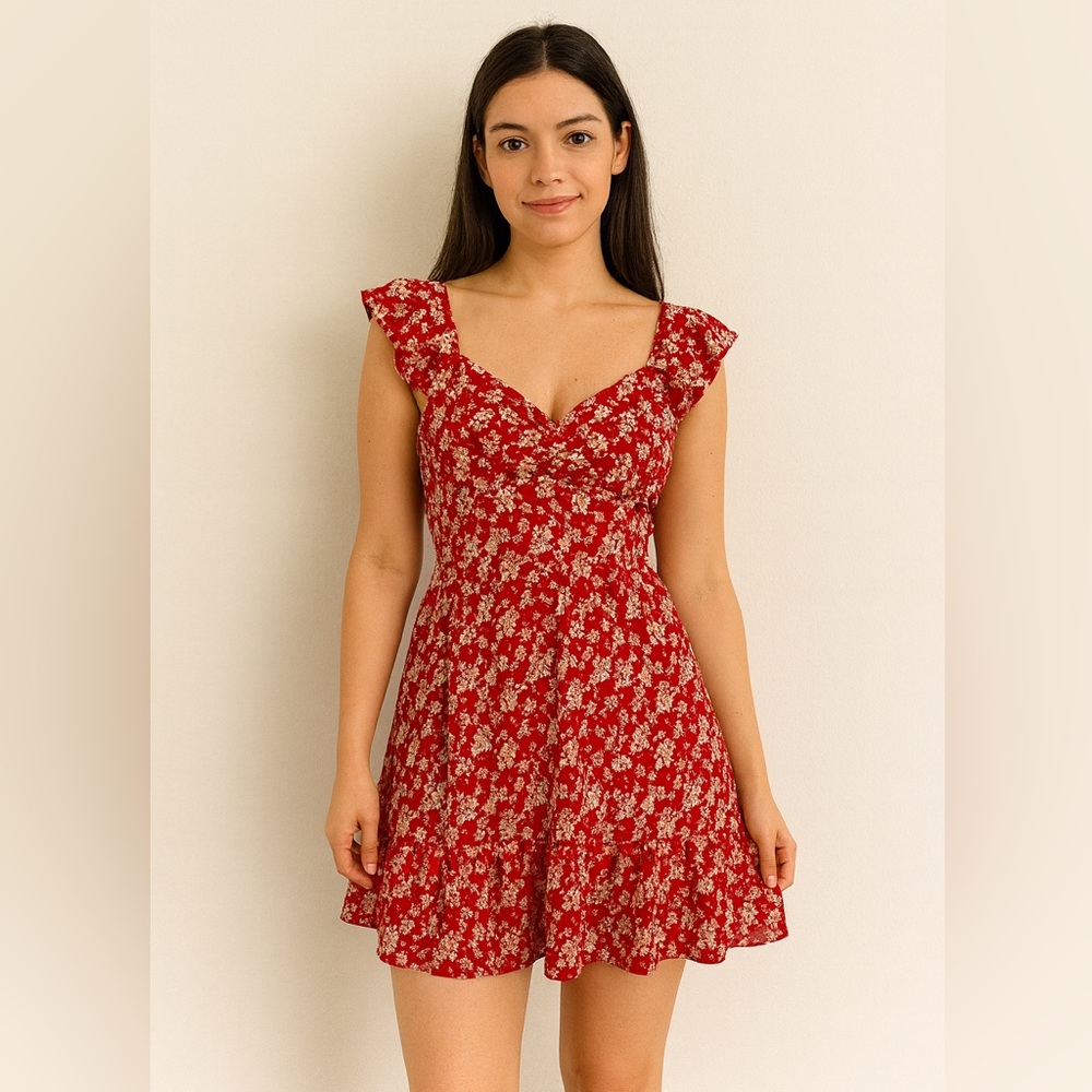 Floral Ruffle Sun Dress
